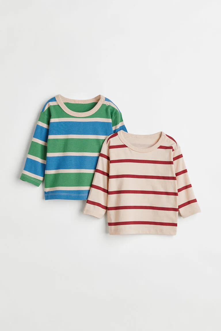 Boys Striped 5-pack long-sleeved T-shirts & long-sleeved